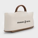 Túi Tote Nữ Charles & Keith CNK Mini Astra Canvas Tote Bag Chocolate CK2-31220022 Màu Chocolate