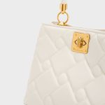 Túi Xách Nữ Charles & Keith CNK  Tillie Quilted Top Handle Bag Cream CK2-50782081 Màu Trắng Kem