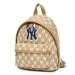 Balo MLB Classic Monogram Jacquard Mini Backpack New York Yankees 3ABKS012N-50BGD Màu Be