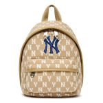 Balo MLB Classic Monogram Jacquard Mini Backpack New York Yankees 3ABKS012N-50BGD Màu Be