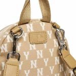 Balo MLB Classic Monogram Jacquard Mini Backpack New York Yankees 3ABKS012N-50BGD Màu Be