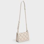 Túi Xách Nữ Charles & Keith CNK Cleo Beaded Handle Shoulder Bag  CK2-20671285 Màu Trắng Kem