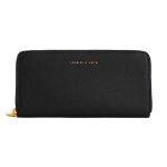 Ví Nữ Charles & Keith CNK Zip-Around Long Wallet Black CK6-10770552-1 Màu Đen