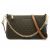 Túi Đeo Chéo Michael Kors MK Jet Set Travel Medium Pouchette Crossbody Bag MK Signature Brown Màu Nâu