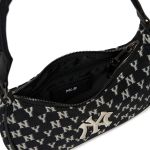 Túi Xách MLB Monogram Jacquard Hobo New York Yankees 3ABQS012N-50BKS Ss2022 Màu Đen