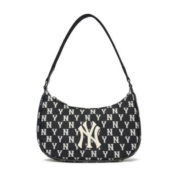 Túi Xách MLB Monogram Jacquard Hobo New York Yankees 3ABQS012N-50BKS Ss2022 Màu Đen