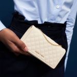 Túi Đeo Chéo Nữ Charles & Keith CNK Quilted Pouch Cream CK6-30680914