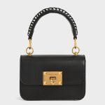 Túi Xách Nữ Charles & Keith CNK Metallic Turn-Lock Bag CK2-50781528 Màu Đen