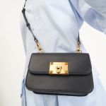 Túi Xách Nữ Charles & Keith CNK Metallic Turn-Lock Bag CK2-50781528 Màu Đen