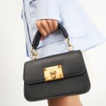 Túi Xách Nữ Charles & Keith CNK Metallic Turn-Lock Bag CK2-50781528 Màu Đen