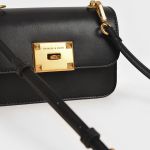 Túi Xách Nữ Charles & Keith CNK Metallic Turn-Lock Bag CK2-50781528 Màu Đen