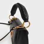 Túi Xách Nữ Charles & Keith CNK Metallic Turn-Lock Bag CK2-50781528 Màu Đen