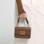 Túi Xách Nữ Charles & Keith CNK Metallic Turn-Lock Bag CK2-50781528 Màu Nâu