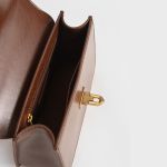 Túi Xách Nữ Charles & Keith CNK Metallic Turn-Lock Bag CK2-50781528 Màu Nâu