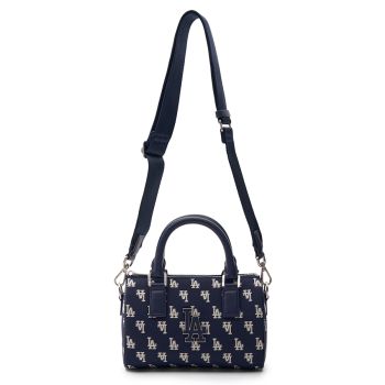Túi Xách Nữ MLB Jacquard Boston Classic Monogram S  LA Dodgers 3ABWS013N-07NYD Màu Navy