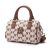 Túi Xách Nữ MLB Jacquard Boston Classic Monogram S New York Yankees 3ABWS013N-50CRD Màu Trắng/Nâu