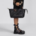 Túi Xách Tay Nữ Dior Medium Toujours Bag Black Macrocannage Calfskin Màu Đen