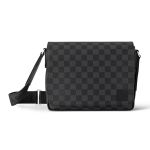 Túi Đeo Chéo Nam Louis Vuitton LV District PM N42710 Damier Bag Màu Đen Xám