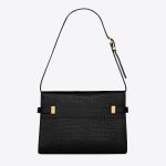 Túi Xách Nữ Yves Saint Laurent YSL Manhattan Small Shoulder Bag In Shiny Crocodile 675626DND0W1000 Màu Đen