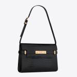 Túi Xách Nữ Yves Saint Laurent YSL Manhattan Small Shoulder Bag In Shiny Crocodile 675626DND0W1000 Màu Đen