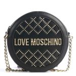 Túi Đeo Chéo Nữ Love Moschino Woven Gold Studs Shoulder Bag Synthetic Màu Đen