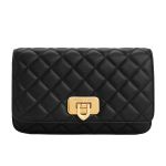 Ví Nữ Charles & Keith CNK Cressida Push-Lock Clutch - Black CK2-70160131 Màu Đen