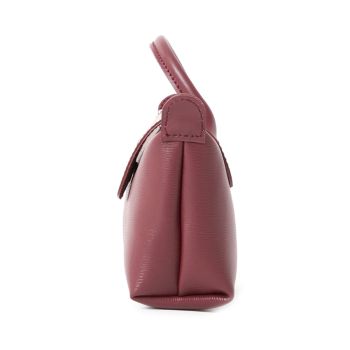 Túi Xách Nữ Longchamp Le Pliage Make-up Tas Van Leer Bordeauxrood Màu Đỏ Đô