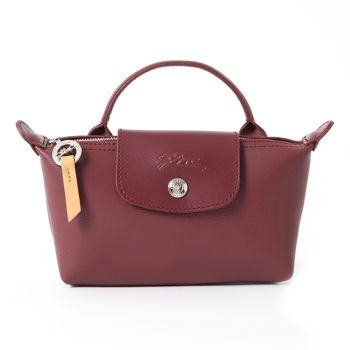 Túi Xách Nữ Longchamp Le Pliage Make-up Tas Van Leer Bordeauxrood Màu Đỏ Đô