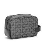 Túi Cầm Tay Nam Guess Logo Dopp Kit Travel Bag Màu Đen