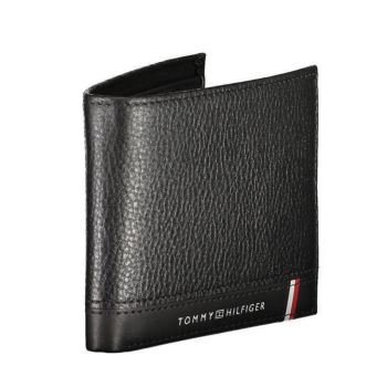 Ví Nam Tommy Hilfiger Pebble Grain Leather Small Wallet AM0AM10234_NERO_BDS Màu Đen