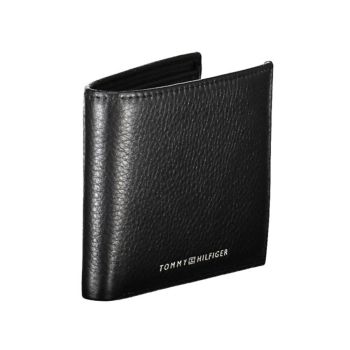 Ví Nam Tommy Hilfiger Leather Small Wallet AM0AM10241_NERO_BDS Màu Đen