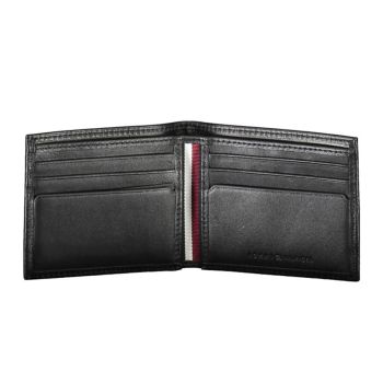 Ví Nam Tommy Hilfiger Leather Small Wallet AM0AM10241_NERO_BDS Màu Đen
