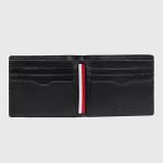 Ví Nam Tommy Hilfiger Signature Small Leather Credit Card Wallet AM0AM10968 Màu Đen