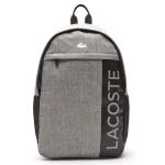 Balo Lacoste Unisex Neocroc Branded Zip Canvas Backpack NH3887NZJ63 Màu Xám Đen