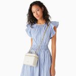 Túi Đeo Chéo Nữ Kate Spade Carey Trunk Crossbody Parchment KB563 Màu Trắng Kem