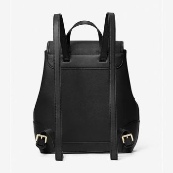 Balo Nữ Michael Kors MK Harrison Medium Saffiano Leather Backpack Màu Đen