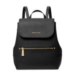 Balo Nữ Michael Kors MK Harrison Medium Saffiano Leather Backpack Màu Đen