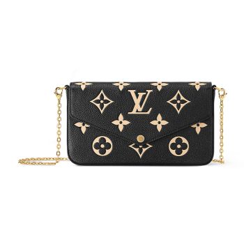 Túi Đeo Chéo Nữ Louis Vuitton LV Félicie Pochette M80482 Màu Đen