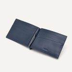 Ví Nam Pedro Leather Bi-Fold Card Holder with Money Clip PM4-25940090 Màu Xanh Navy