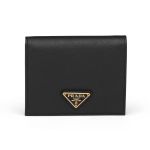 Ví Nữ Prada Small Saffiano Leather Wallet 1MV021_QHH_F0002 Màu Đen