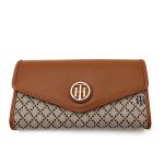 Ví Nữ Tommy Hilfiger TH Logo Signature Wallet - Brown Màu Nâu