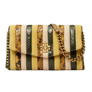 Ví Nữ Tory Burch Kira Chevron Stripe Chain Wallet Phối Màu