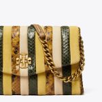 Ví Nữ Tory Burch Kira Chevron Stripe Chain Wallet Phối Màu