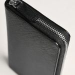 Ví Nam Pedro Oliver Embossed Leather Zip-Around Wallet PM4-16500023 Màu Đen