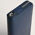 Ví Nam Pedro Oliver Embossed Leather Zip-Around Wallet  PM4-16500023 Màu Xanh Navy