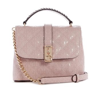 Túi Đeo Chéo Nữ Guess Gaia Mini Top Handle Flap Màu Hồng
