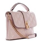 Túi Đeo Chéo Nữ Guess Gaia Mini Top Handle Flap Màu Hồng