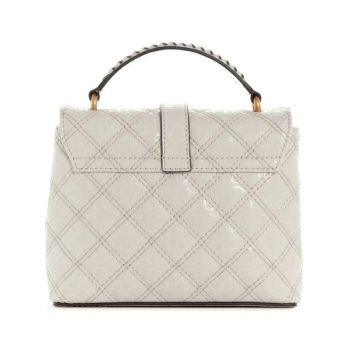 Túi Đeo Chéo Nữ Guess Gaia Mini Top Handle Flap Màu Trắng