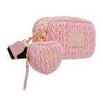 Set Túi Đeo Chéo Nữ Versace Jeans Couture Pink Crunchy Shoulder Bag Màu Hồng Nhạt