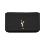 Túi Đeo Chéo Đựng Điện Thoại Nữ Yves Saint Laurent YSL Cassandre Phone Holder With Strap In Smooth Leather 6350950U40J1000 Màu Đen